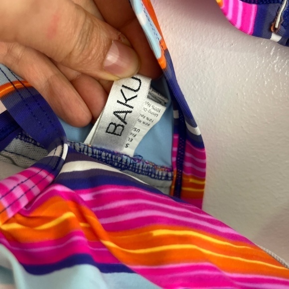 Baku Bandana Striped Bikini Top - Picture 4 of 8